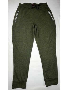 Zone Pro Men's Jogger Pants Drawstring Zip Pockets Solid Size 2XL Green